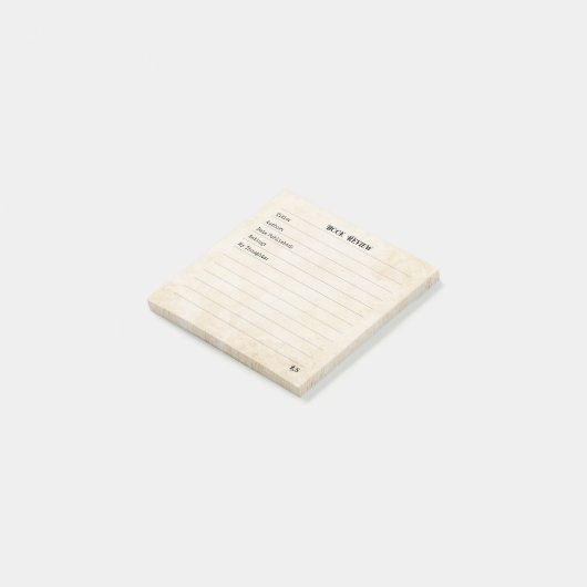 Buttercream Yellow Simple Modern Book Review Post-it® Notes (Schuin)