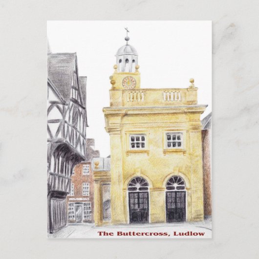 Buttercross, Ludlow Briefkaart (Voorkant)