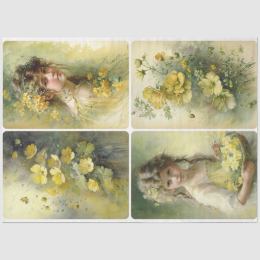 Buttercup Beauties Tissuepapier (Voorkant)