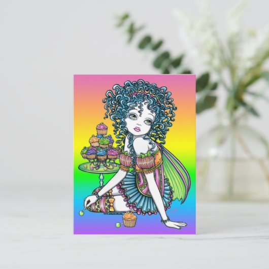 "Buttercup" beker Snoep couture Rainbow Fairy Briefkaart (Staand voorkant)