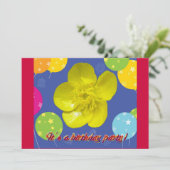 Buttercup Birthday Party Invitation Kaart (Staand voorkant)