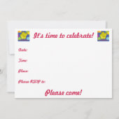 Buttercup Birthday Party Invitation Kaart (Achterkant)