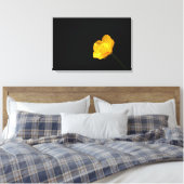 Buttercup Bloem 24x16 (60x40cm) waccna Canvas Afdruk (Insitu (Slaapkamer))