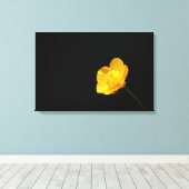 Buttercup Bloem 24x16 (60x40cm) waccna Canvas Afdruk (Insitu (Houten vloer))