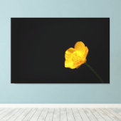 Buttercup Bloem 60x40 (150x100cm) waccna Canvas Afdruk (Insitu (Houten vloer))