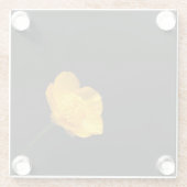 Buttercup Bloem coastercna Glazen Onderzetter (Achterkant)