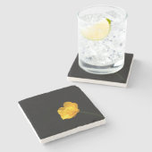 Buttercup Bloem coastercna Stenen Onderzetter (Zijkant)