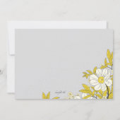 Buttercup Bloemen Douche Uitnodiging (Achterkant)