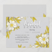 Buttercup Bloemen Douche Uitnodiging (Voorkant / Achterkant)