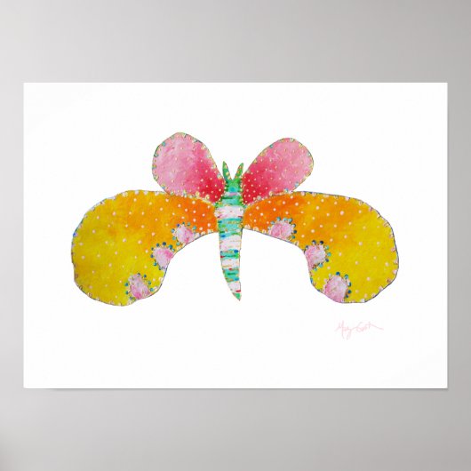 Buttercup Butterfly Print (Voorkant)