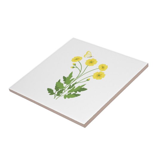 Buttercup Butterfly Tegeltje (Zijkant)