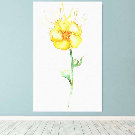 Buttercup Canvas Afdruk (Insitu (Houten vloer))