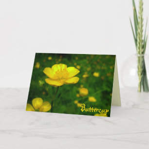 Buttercup Card Personaliseer de standaard vrije ve Feestdagen Kaart