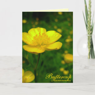 Buttercup Card Wilde Flowers Gepersonaliseerd kaar Feestdagen Kaart