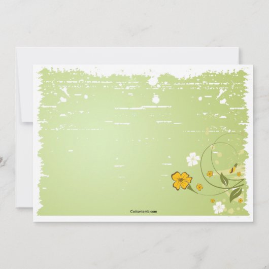 Buttercup Crescent Uitnodiging (Achterkant)