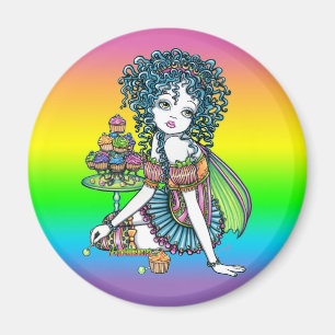 "Buttercup" Cup Cake Couture Fairy Art Magnet