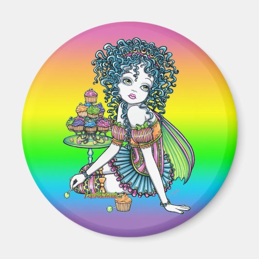 "Buttercup" Cup Cake Couture Fairy Art Magnet (Voorkant)