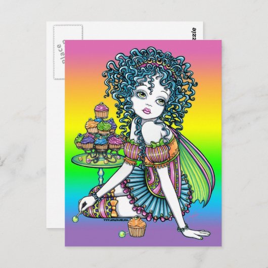 "Buttercup" Cup Cake Couture Rainbow Fairy Art Briefkaart (Voorkant / Achterkant)