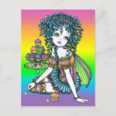 "Buttercup" Cup Cake Couture Rainbow Fairy Art Briefkaart (Voorkant)