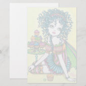 "Buttercup" Cup Cake Fairy Art Stationery Briefpapier (Voorkant / Achterkant)