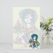 "Buttercup" Cup Cake Fairy Art Stationery Briefpapier (Staand voorkant)