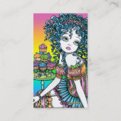 "Buttercup" Cup Cake Fairy Art Visitekaartjes (Achterkant)
