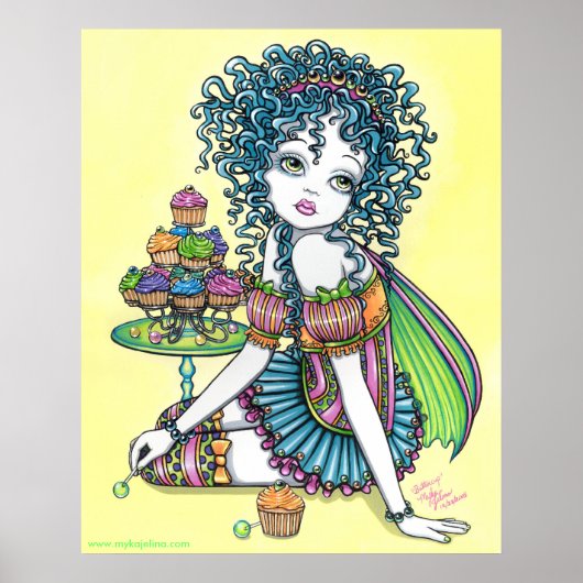 "Buttercup" Cute Cup Cake Fairy Poster (Voorkant)