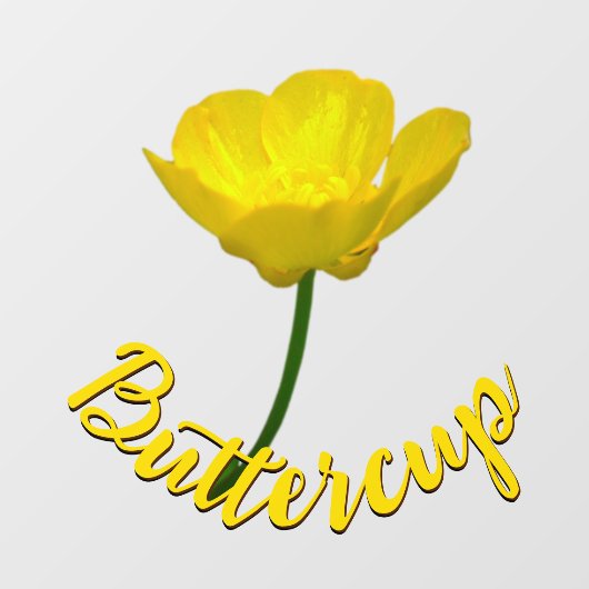 Buttercup Decline Gepersonaliseerd Buttercup Raamsticker (Vel)