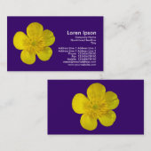 Buttercup - Donker Violet Visitekaartje (Voorkant / Achterkant)