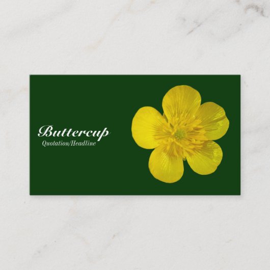 Buttercup - Donkergroen 003300 Visitekaartje (Voorkant)