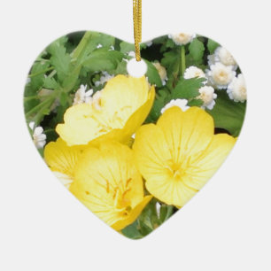 Buttercup en Babies Breath Keramisch Ornament