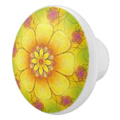 Buttercup en Rozen Keramische Kabinetknop Keramische Knop (Rechts)