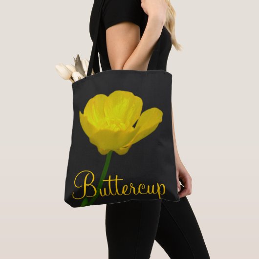 Buttercup Flower Canvas tas Wildfower Beach Bags (Dichtbij)