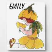 Buttercup Flower Funny Cute Little Girl Fotoplaat (Voorkant)