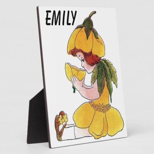 Buttercup Flower Funny Cute Little Girl Fotoplaat (Zijkant)