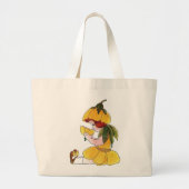 Buttercup Flower Funny Cute Little Girl Grote Tote Bag (Voorkant)