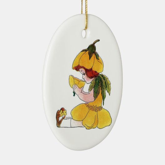 Buttercup Flower Funny Cute Little Girl Keramisch Ornament (Rechts)