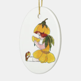 Buttercup Flower Funny Cute Little Girl Keramisch Ornament