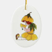 Buttercup Flower Funny Cute Little Girl Keramisch Ornament (Voorkant)