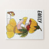 Buttercup Flower Funny Cute Little Girl Legpuzzel (Horizontaal)
