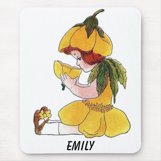 Buttercup Flower Funny Cute Little Girl Muismat (Voorkant)