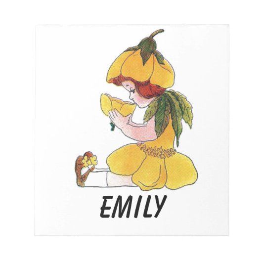 Buttercup Flower Funny Cute Little Girl Notitieblok (Voorkant)