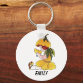 Buttercup Flower Funny Cute Little Girl Sleutelhanger (Voorkant)