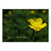 Buttercup Flower Kaart (Voorkant Horizontaal)