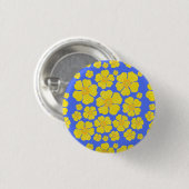 Buttercup Flowers Design on Ronde Button 3,2 Cm (Voorkant /achterkant)
