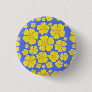 Buttercup Flowers Design on Ronde Button 3,2 Cm