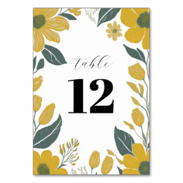 Buttercup Geel Bloemen Moderne bruiloft Kaart