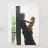 Buttercup Geel en Goud Script Foto bruiloft Kaart (Achterkant)