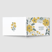 Buttercup Geel Goud Bloemen Moderne bruiloft Gastenboek (Volledig)