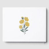 Buttercup Geel Goud Bloemen Moderne bruiloft Gastenboek (Achterkant)